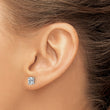 14K White Gold 3/4 ct Certified Lab-Created Diamond VS+ F+, Oval-Cut 4-Prong Stud Earrings - Birthstone Company