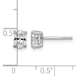 14K White Gold 3/4 ct Lab-Created Diamond VS+ F+, Oval-Cut 4-Prong Stud Earrings - Birthstone Company