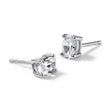 14K White Gold 3/4 ct Lab-Created Diamond VS+ F+, Oval-Cut 4-Prong Stud Earrings - Birthstone Company