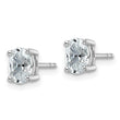 14k White Gold 1 carat total weight Oval VS/SI GH Lab Grown Diamond Stud Post Earrings - Birthstone Company