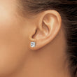 14k White Gold 1 carat total weight Oval VS/SI GH Lab Grown Diamond Stud Post Earrings