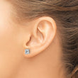 14k White Gold 3 carat Lab Grown Diamond VS/SI+ G+ Complete Oval Four Prong Stud Earrings - Birthstone Company