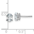 14k White Gold 1 carat total weight Oval VS/SI GH Lab Grown Diamond Stud Post Earrings