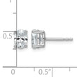 14k White Gold 3 carat Lab Grown Diamond VS/SI+ G+ Complete Oval Four Prong Stud Earrings - Birthstone Company