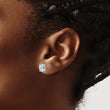 14K White Gold 1 1/2 ct Lab-Created Diamond VS+ F+, Oval-Cut 4-Prong Stud Earrings - Birthstone Company