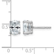 14K White Gold 1 1/2 ct Lab-Created Diamond VS/SI+ G+, Oval-Cut 4-Prong Stud Earrings - Birthstone Company