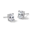 14K White Gold 1 1/2 ct Lab-Created Diamond VS+ F+, Oval-Cut 4-Prong Stud Earrings - Birthstone Company