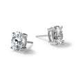 14K White Gold 1 1/2 ct Lab-Created Diamond VS/SI+ G+, Oval-Cut 4-Prong Stud Earrings - Birthstone Company