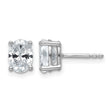 14K White Gold 1 1/2 ct Lab-Created Diamond VS/SI+ G+, Oval-Cut 4-Prong Stud Earrings - Birthstone Company
