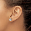 14K White Gold 2 ct Lab-Created Diamond VS+ F+, Oval-Cut 4-Prong Stud Earrings - Birthstone Company