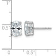 14K White Gold 2 ct Lab-Created Diamond VS+ F+, Oval-Cut 4-Prong Stud Earrings - Birthstone Company