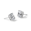 14K White Gold 3 ct Lab-Created Diamond VS+ F+, Oval-Cut 4-Prong Stud Earrings - Birthstone Company
