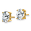 14K Yellow Gold 3 ct Lab-Created Diamond VS/SI+ G+, Oval-Cut 4-Prong Stud Earrings - Birthstone Company