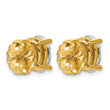14K Yellow Gold 3 ct Lab-Created Diamond VS/SI+ G+, Oval-Cut 4-Prong Stud Earrings - Birthstone Company