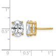 14K Yellow Gold 3 ct Lab-Created Diamond VS/SI+ G+, Oval-Cut 4-Prong Stud Earrings - Birthstone Company