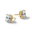 14K Yellow Gold 3 ct Lab-Created Diamond VS/SI+ G+, Oval-Cut 4-Prong Stud Earrings - Birthstone Company
