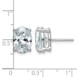 14K White Gold 5 ct Lab-Created Diamond VS+ F+, Oval-Cut 4-Prong Stud Earrings - Birthstone Company