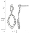 14k White Gold 7/8 carat Lab Grown Diamond VS/SI+ G+ Complete Fashion Dangle Post Earrings - Birthstone Company