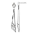 14K White Gold Lab Grown Diamond VS/SI GH, Triangles Post Dangle Ear