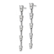 14K White Gold Lab Grown Diamond VS/SI GH, Post Dangle Earrings