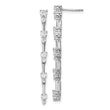 14K White Gold Lab Grown Diamond VS/SI GH, Post Dangle Earrings