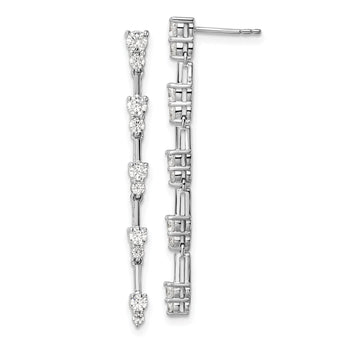 14K White Gold Lab Grown Diamond VS/SI GH, Post Dangle Earrings