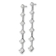 14K White Gold Lab Grown Diamond VS/SI GH, 6 Stone Post Dangle Earri