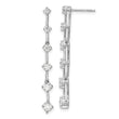 14K White Gold Lab Grown Diamond VS/SI GH, 6 Stone Post Dangle Earri