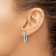 14k White Gold 1 carat Lab Grown Diamond VS/SI+ G+ Complete In and Out J-Hoop Hoop Earrings - Birthstone Company