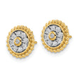 14K Lab Grown Diamond VS/SI GH, Circle Post Earrings