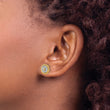 14k 1/3 carat Lab Grown Diamond VS/SI+ G+ Circle Post Earrings - Birthstone Company