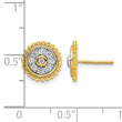 14k 1/3 carat Lab Grown Diamond VS/SI+ G+ Circle Post Earrings - Birthstone Company