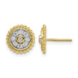 14k 1/3 carat Lab Grown Diamond VS/SI+ G+ Circle Post Earrings - Birthstone Company