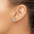 14k White Gold 1/2 carat Lab Grown Diamond VS/SI+ G+ Complete Cluster Post Earrings - Birthstone Company