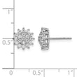 14k White Gold 1/2 carat Lab Grown Diamond VS/SI+ G+ Complete Cluster Post Earrings - Birthstone Company