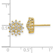 14K Lab Grown Diamond VS/SI GH, Cluster Post Earrings