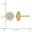 14k 1/2 carat Lab Grown Diamond VS/SI+ G+ Complete Cluster Post Earrings - Birthstone Company
