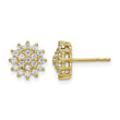 14k 1/2 carat Lab Grown Diamond VS/SI+ G+ Complete Cluster Post Earrings - Birthstone Company