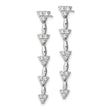 14K White Gold Lab Grown Diamond VS/SI GH, Marquise Cluster Dangle E