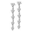14k White Gold 1 carat Lab Grown Diamond VS/SI+ G+ Complete Marquise Dangle Cluster Post Earrings - Birthstone Company
