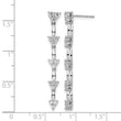 14k White Gold 1 carat Lab Grown Diamond VS/SI+ G+ Complete Marquise Dangle Cluster Post Earrings - Birthstone Company