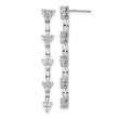 14K White Gold Lab Grown Diamond VS/SI GH, Marquise Cluster Dangle E