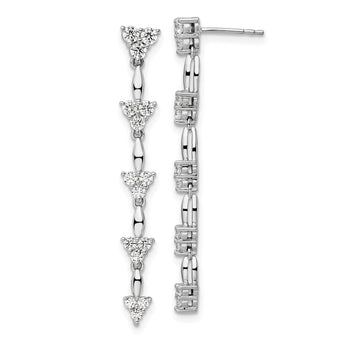 14K White Gold Lab Grown Diamond VS/SI GH, Marquise Cluster Dangle E