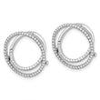 14K White Gold Lab Grown Diamond Circle Fashion Hinged Earrings