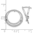 14K White Gold Lab Grown Diamond Circle Fashion Hinged Earrings