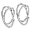 14K White Gold Lab Grown Diamond Oval Fashion Hinged Earrings