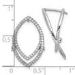 14K White Gold Lab Grown Diamond Marquise Shape Hinged Earrings