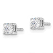 14k White Gold 1/2 carat Lab Grown Diamond VS/SI+ G+ Complete Stud Post Earrings - Birthstone Company