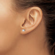 14k White Gold 1/2 carat Lab Grown Diamond VS/SI+ G+ Complete Stud Post Earrings - Birthstone Company