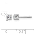 14k White Gold 1/2 carat Lab Grown Diamond VS/SI+ G+ Complete Stud Post Earrings - Birthstone Company